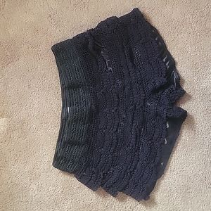 Black ruffle shorts